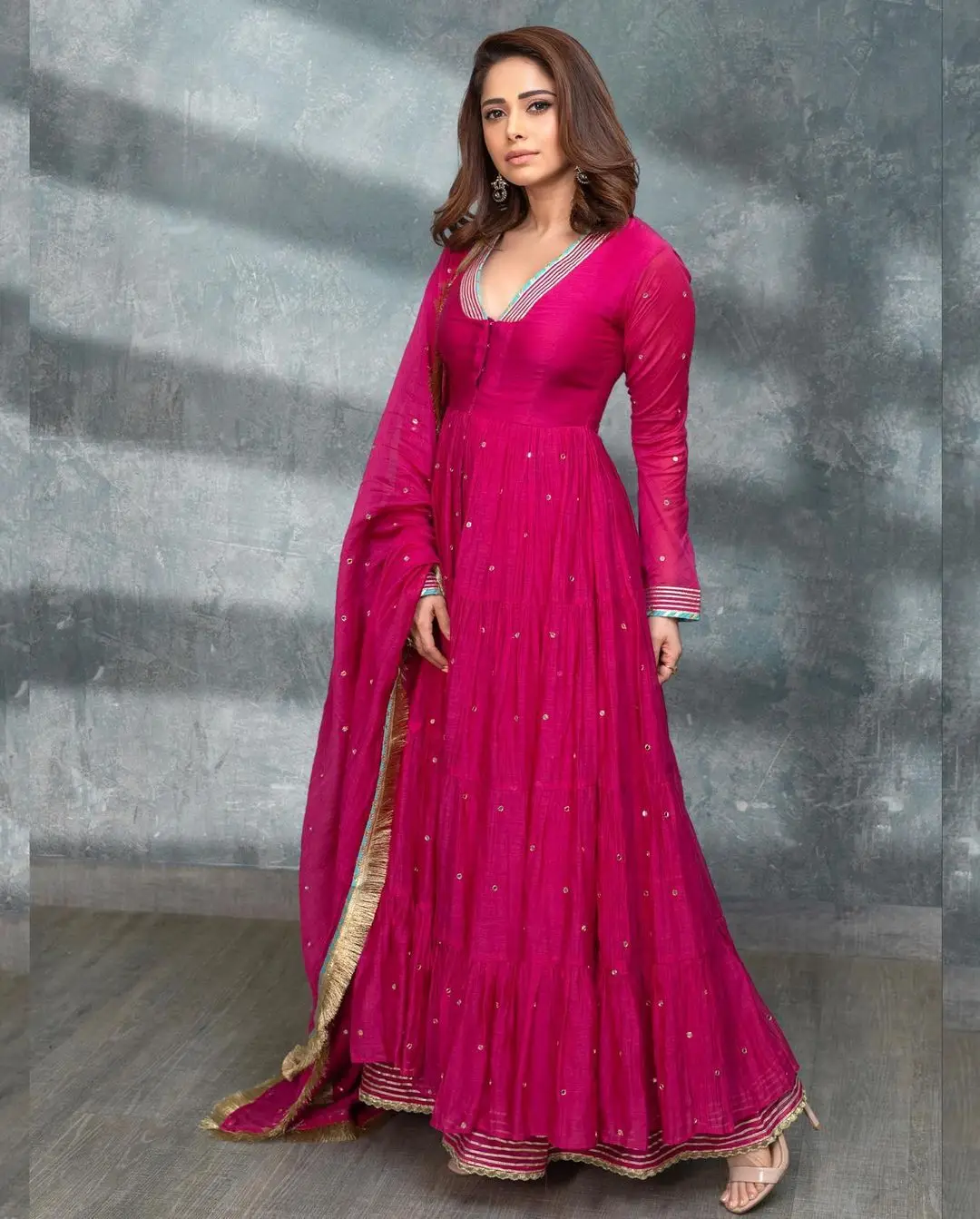 Nushrratt Bharuccha Stills In Pink Gown